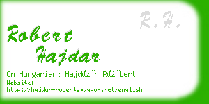 robert hajdar business card